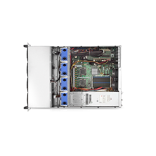 SX3616 - top view with 16x hotswap 3 HE High-End Industrie Server Intel Xeon 8. Gen. oder Cascade Lake